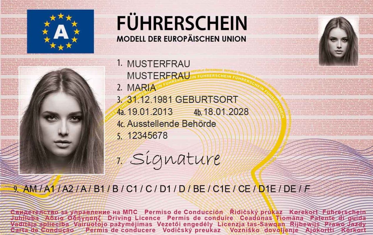 Wzór dokumentu dla Austria