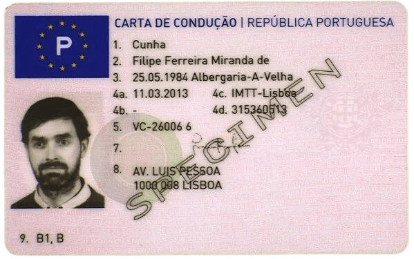 Wzór dokumentu dla Portugalia