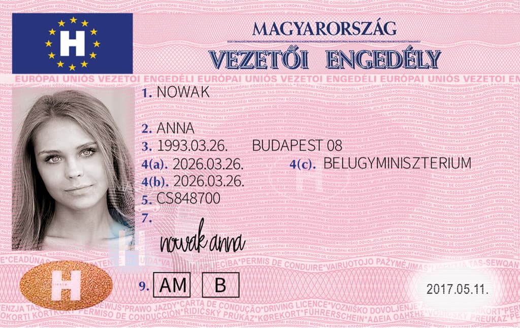 Wzór dokumentu dla Węgry