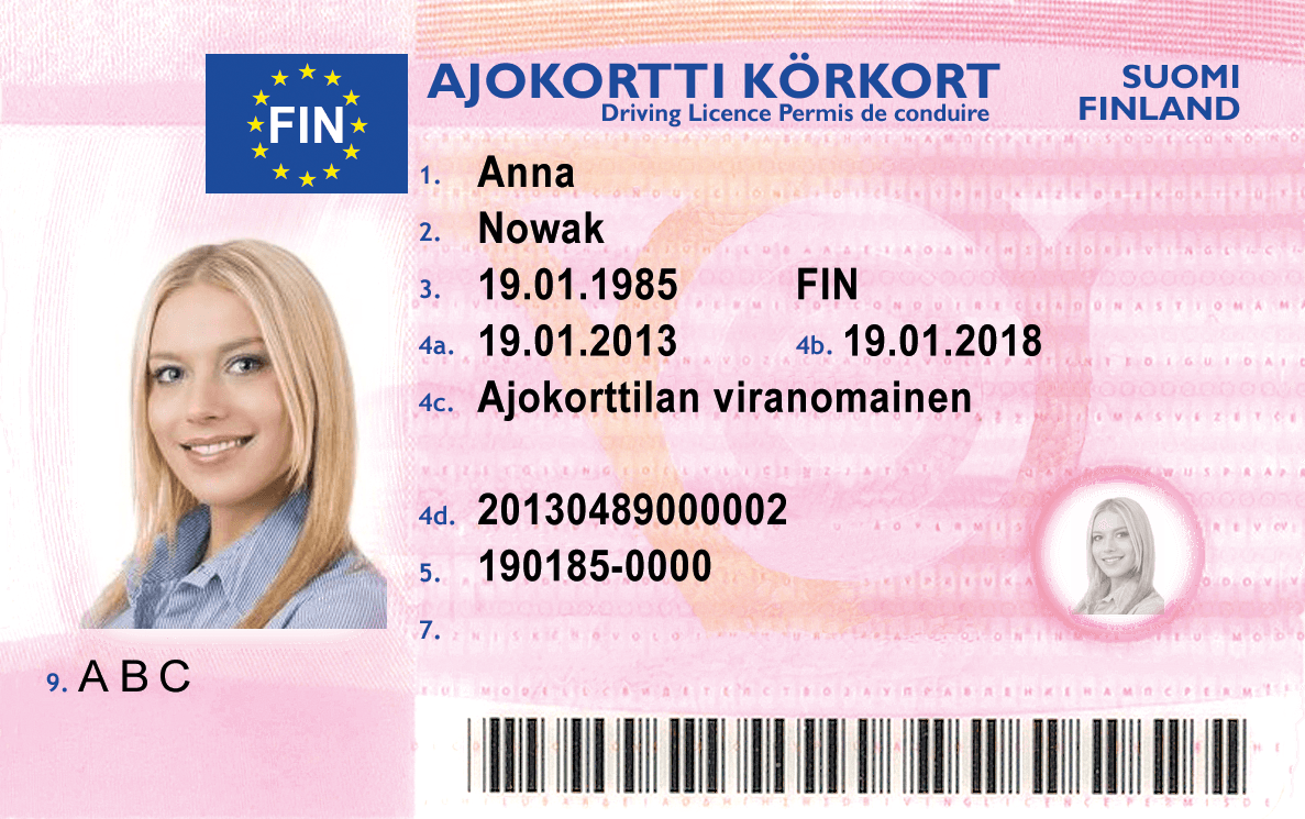 Wzór dokumentu dla Finlandia
